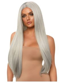 Leg Avenue Parrucca extra lunga grigio chiaro