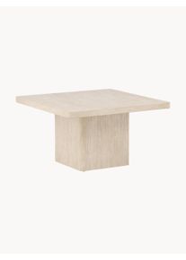 Venture Design Konferenční stolek s travertinovým efektem Qvart Béžová Š 80 cm, H 80 cm