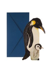3D card: Penguin with chick