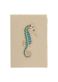 DIY wooden card: Seahorse