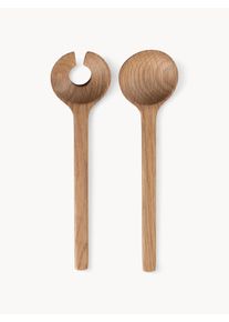 Bitz Krátké salátové příbory z dubového dřeva Bit Hnědá Dřevo D 24 cm