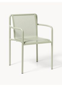 ferm LIVING Zahradn&iacute; židle s područkami Dapple, 2 ks Zelen&aacute; Kov &Scaron; 53 cm, V 60 cm