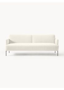 Ply&scaron;ov&aacute; rozkl&aacute;dac&iacute; pohovka Fluente, 3m&iacute;stn&aacute; B&iacute;l&aacute; Ply&scaron; &Scaron; 220 cm, H 88 cm | Westwing Collection
