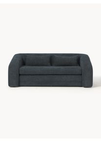 Rozkl&aacute;dac&iacute; pohovka z ply&scaron;ov&eacute;ho boucl&eacute; Eliot, 2m&iacute;stn&aacute; &Scaron;ed&aacute; Ply&scaron;, Boucl&eacute; &Scaron; 180 cm, D 100 cm | Westwing Collection