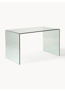 KARE Design Skleněn&yacute; psac&iacute; stůl Club Transparentn&iacute; Sklo, Kov &Scaron; 125 cm, H 60 cm