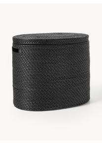 Koš na prádlo s víkem Lurdes Černá Ratan Š 55 cm, V 35 cm | Westwing Collection
