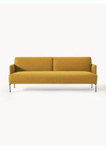 Rozkl&aacute;dac&iacute; pohovka Fluente, 3m&iacute;stn&aacute; Žlut&aacute; L&aacute;tka &Scaron; 220 cm, H 88 cm | Westwing Collection