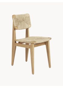 Gubi Zahradn&iacute; židle z teakov&eacute;ho dřeva s v&yacute;pletem sedac&iacute; č&aacute;sti a opěradla C-Chair Hněd&aacute; Dřevo, Masivn&iacute; dřevo &Scaron; 41 cm, D 53 cm