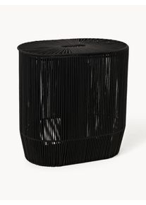 Ručně tkaný dvojitý prádelní koš z provázku Gabe Černá Umělé vlakno Š 58 cm, V 60 cm | Westwing Collection