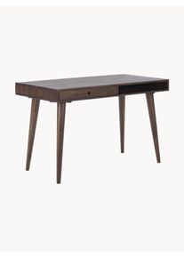 Psac&iacute; stůl z masivn&iacute;ho dřeva Tova Hněd&aacute; Dřevo, Masivn&iacute; dřevo &Scaron; 117 cm, H 60 cm | Westwing Collection