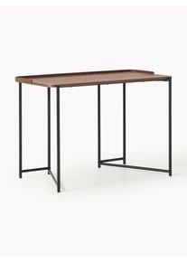 Dřevěn&yacute; psac&iacute; stůl Renee Hněd&aacute; Dřevo, Masivn&iacute; dřevo &Scaron; 110 cm, H 60 cm | Westwing Collection