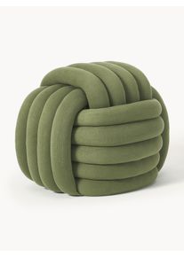 Puf ve tvaru uzlu Twist Zelen&aacute; Bavlna &Scaron; 54 cm, V 45 cm | Westwing Collection