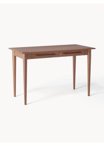 Psac&iacute; stůl z mangov&eacute;ho dřeva Paul Hněd&aacute; Dřevo, Masivn&iacute; dřevo &Scaron; 120 cm, H 60 cm | Westwing Collection