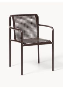ferm LIVING Zahradn&iacute; židle s područkami Dapple, 2 ks Hněd&aacute; Kov &Scaron; 53 cm, V 60 cm