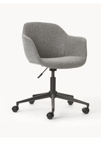 Čalouněn&aacute; kancel&aacute;řsk&aacute; židle s &uacute;zk&yacute;m skořepinov&yacute;m sed&aacute;kem Fiji &Scaron;ed&aacute; &Scaron; 66 cm, H 66 cm | Westwing Collection