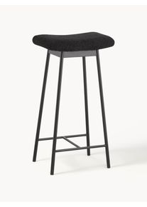 Nordal Barová židle z plyše Zala Černá Plyš Š 42 cm, V 72 cm