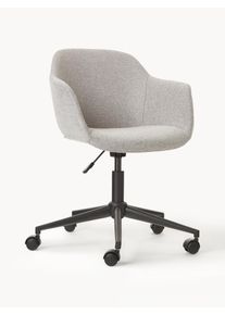 Čalouněn&aacute; kancel&aacute;řsk&aacute; židle s &uacute;zk&yacute;m skořepinov&yacute;m sed&aacute;kem Fiji &Scaron;ed&aacute; L&aacute;tka &Scaron; 66 cm, H 66 cm | Westwing Collection