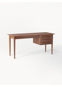 Psac&iacute; stůl z mangov&eacute;ho dřeva Paul Hněd&aacute; Dřevo, Masivn&iacute; dřevo &Scaron; 160 cm, H 60 cm | Westwing Collection