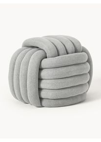 Puf ve tvaru uzlu Twist &Scaron;ed&aacute; Bavlna &Scaron; 54 cm, V 45 cm | Westwing Collection