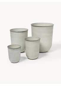 DBKD Sada květináčů Out, 4 díly Béžová Kov Sada s různými velikostmi