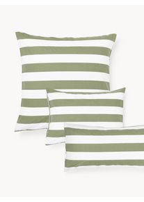 Pruhovaný bavlněný oboustranný povlak na polštář Lorena Zelená Bavlna, Renforcé Š 50 cm, D 70 cm | Westwing Collection
