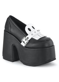 DemoniaCult - Camel 58 Black Vegan Leather - Dámské sandály - Černá - EU 37 - Synthetic/Textile/Guma