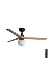 Faro Barcelona FARO 34283-11L - Stropn&iacute; l&aacute;tor KLIM M 1xE27/15W/230V borovice/čern&aacute; + DO 342831B