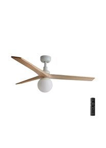 Faro Barcelona FARO 34280-11L - Stropn&iacute; l&aacute;tor KLIM M 1xE27/15W/230V borovice/b&iacute;l&aacute; + DO 342801B