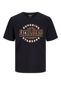 Jack & Jones Velk&eacute; Velikosti - Jack & Jones - Tričko s potiskem vpředu - 3XL - Čern&aacute;