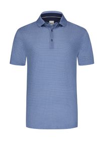 Velké Velikosti - Brax - Ultralehké piké polo tričko s celoplošným vzorem - 3XL - Modrá