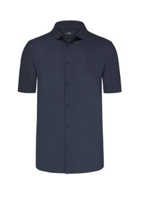 Velké Velikosti - Ragman - Košile s krátkým rukávem v kvalitě softknit, modern fit - 3XL - Námořnická Modrá