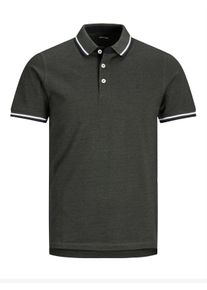 Jack & Jones Velk&eacute; Velikosti - Jack & Jones - Tričko polo z čist&eacute; bavlny - 3XL - Tmavě Zelen&aacute;