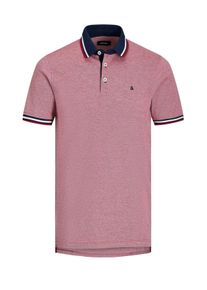 Jack & Jones Velk&eacute; Velikosti - Jack & Jones - Polo tričko z čist&eacute; bavlny - 4XL - Červen&aacute;
