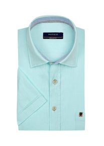 Velk&eacute; Velikosti - Hatico - Lehk&aacute; průsvitn&aacute; ko&scaron;ile s kr&aacute;tk&yacute;m ruk&aacute;vem a se lnem - XXL - M&aacute;tově Zelen&aacute;