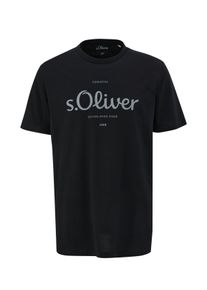 Velk&eacute; Velikosti - s.Oliver - Tričko s potiskem značky - 3XL - Čern&aacute;