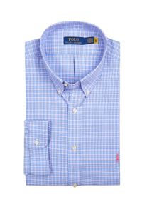 Velké Velikosti - Polo Ralph Lauren - Károvaná strečová košile s výšivkou jezdce pola - 5XL - Růžová