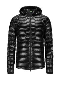 Velké Velikosti - BOSS Green - Hyperlite péřová bunda, vodoodpudivá - 3XL - Černá