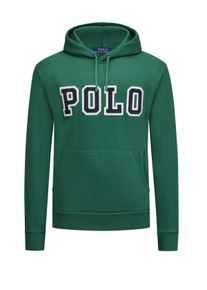 Velk&eacute; Velikosti - Polo Ralph Lauren - Měkk&aacute; mikina s kapuc&iacute;, n&aacute;&scaron;ivkou n&aacute;pisu Polo a v&yacute;&scaron;ivkou - 5XL - Tmavě Zelen&aacute;