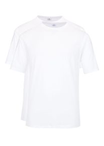 Velk&eacute; Velikosti - Ragman - Trička s kulat&yacute;m v&yacute;střihem, dva kusy v balen&iacute; - 3XL - B&iacute;l&aacute;