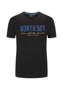 North 56&deg;4 Velk&eacute; Velikosti - North 56&deg;4 - Tričko s potiskem vpředu - 3XL - Čern&aacute;