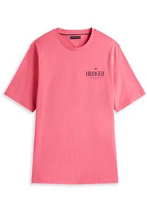 Velké Velikosti - Tommy Hilfiger - Tričko z bavlny s potiskem značky - 4XL - Růžová