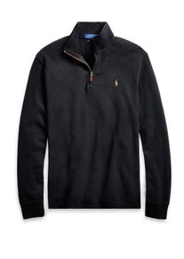 Velké Velikosti - Polo Ralph Lauren - Žebrovaný svetr Troyer s malou výšivkou hráče póla - 3XT - Černá