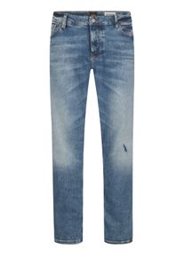 Velk&eacute; Velikosti - BOSS Orange - Dž&iacute;ny Soft Motion v decentně obno&scaron;en&eacute;m vzhledu - 46/32 - Světle Modr&aacute;