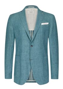 Velk&eacute; Velikosti - Carl Gross - Č&aacute;stečně pod&scaron;it&eacute; lněn&eacute; sako, Modern Fit - 114 - Petrol