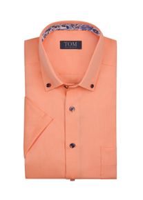 Tom Rusborg OF COPENHAGEN Velk&eacute; Velikosti - Tom Rusborg - Nemačkav&aacute; ko&scaron;ile s kr&aacute;tk&yacute;m ruk&aacute;vem s jemnou strukturou - 45 - Oranžov&yacute;