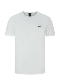 Velk&eacute; Velikosti - BOSS Green - Strečov&eacute; tričko s pogumovan&yacute;m embl&eacute;mem loga - 3XL - B&iacute;l&aacute;