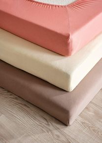 Napínací žerzejové prostěradlo | Hnědá | Vel. 100x200 cm | 100% bavlna| bonprix