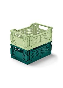 Tchibo - Skládací úložné boxy - barva: zelená