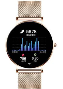 XCOAST Siona 2 Smartwatch Fitness-Uhr Sportuhr Puls Blutdruck 42mm schwarz ros&eacute;gold