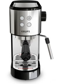Krups XP441810 Virtuoso Essential Siebträgermaschine Espressomaschine Milchaufschäumdüse 1 Liter schwarz
